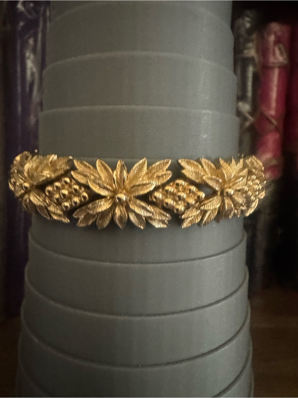 Gold Floral Leaf Bracelet